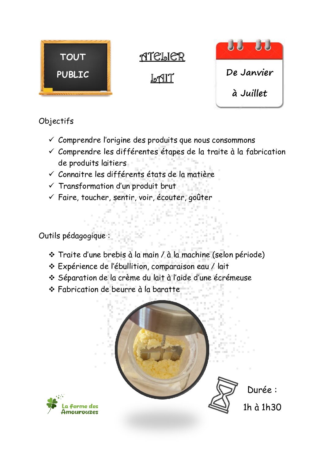 Descriptif Atelier Lait